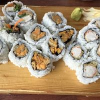Peta Roll, Fried Sweet Potato Roll & Vegan Shrimp Tempura Roll  at Kotobuki in Norfolk