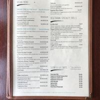 Vegan menu at Kotobuki in Norfolk