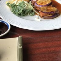 Veggieham with eggplant was delicious. I like this better than real ham... it’s not at all too salty.  at Kotobuki in Norfolk