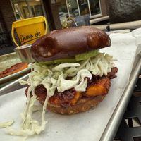 Bbq tofu burger  at Vital Creations Vegan Bistro in Seattle