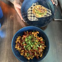 Breakfast burrito and bbq Mac daddy  at Vital Creations Vegan Bistro in Seattle