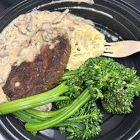 No Moo steak   at Vital Creations Vegan Bistro in Seattle