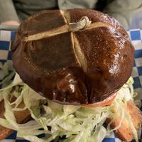 burger  at Vital Creations Vegan Bistro in Seattle