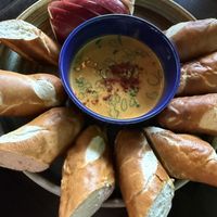 Pretzels n beer cheezee  at Vital Creations Vegan Bistro in Seattle