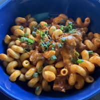 BBQ Mac with Nashville Hot Saucee  at Vital Creations Vegan Bistro in Seattle