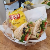 Pannini - Hummus, rocket, tomato, black olives at Il Dante Caffe in Miami Beach