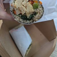 Tofu burrito wrapped with nori at Taichi Bubble Tea in Tucson