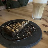 Something peanut chocolate cake  at Vlora & Vauna in Dresden