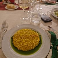 Risotto alla zucca con salsa al basilico #Veganuary at La Casupola in Bosisio Parini