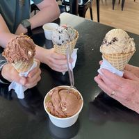 Multiple vegan options at Bennie & Mae's Ice Cream Shop in Ellisville