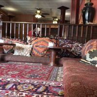 Ambiance! Fun floor seating  at Cafe Turkuaz in Bloomington