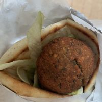 Falafel sandwich 🤤  at Cafe Turkuaz in Bloomington