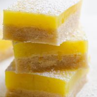 Tangy vegan, gluten and dairy free lemon bars with a shortbread crust. at Sweet Bites Bakery in Mauldin