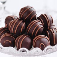 Vegan and dairy free raspberry dark chocolate truffles.  at Sweet Bites Bakery in Mauldin
