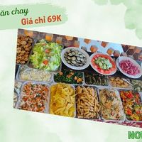 Dive into a world of vegetarian delights at the Da Lat buffet, boasting an extensive selection of over 50 dishes. at NOW and HERE Vegetarian Buffet in Da Lat