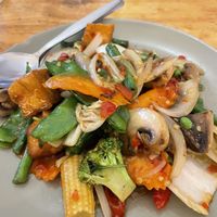 Chilli veggies - new menu unfortunately got rid of lots of vegan ones. Was great flavour though  #Veganuary at DoDee Paidang  in Haymarket