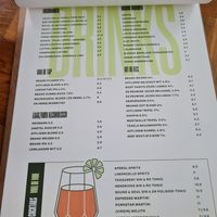 Drink options at Sound & Soul Foodbar in Nijmegen