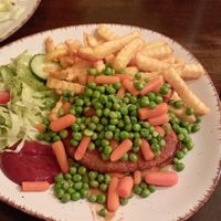 Vegan Schnitzel at Strubel's Gasthaus & Pension in Luebbenau
