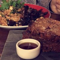 tofu scramble & banana bread at Earthly Pleasures Cafe in Belgrave