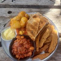 Vegan breakfast  - unusual flavours, liked potatoes at Embers Cafe in Telford