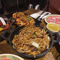 Chow mein   at Mans Market in Leeds