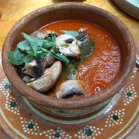 Bean tamale with hoja santa at La Perla in Playa Del Carmen