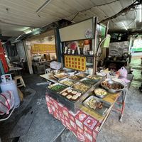 Varieties of soy meat choices, eat with rice or noodles  at Shilin Cixian Temple - 士林慈諴宮)对面楼梯下素食挡 in Taipei