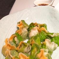 Multicolour dumplings at Ziputi Vegetarian Restaurant in Beijing