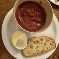 Beetroot and brocolli soup at Charlie's Angels Kitchens in Tunbridge Wells