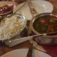 Tofu spinach curry at Chakra in Tallinn