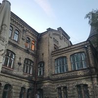 view from the courtyard - pretty old building at Chakra in Tallinn