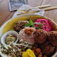 Falafel bowl at Amaroo Beach Bar in Hikkaduwa