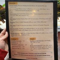Dessert menu  at Maude's Classic Cafe in Gainesville