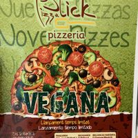 Menu with the vegan pizzas (though were not available)  at Pizza Stick in Puigcerda