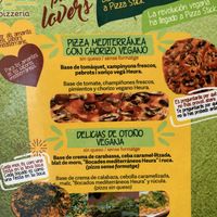Menu with the vegan pizzas (though not available).  at Pizza Stick in Puigcerda