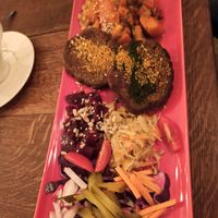 Vegetable stew with buckwheat chops at Maitri-vegan&glutenfree in Poznan