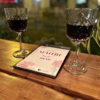 Wine by the window   at Maitri-vegan&glutenfree in Poznan