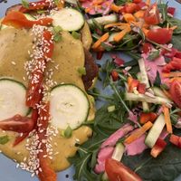 Cheese pancakes.  at Maitri-vegan&glutenfree in Poznan