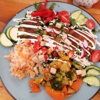 Potato cakes... at Maitri-vegan&glutenfree in Poznan