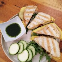 Toasted cheese sandwiches at Maitri-vegan&glutenfree in Poznan