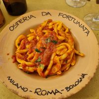 Sciavatelli arrabbiata at Osteria da Fortunata in Rome