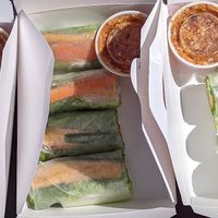 veggie fresh rolls and tofu fresh rolls at Golden Triangle in San Juan Island