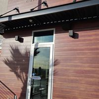 Outdoor seating area at Beans & Brews in St George