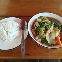 Cashew vegetables at Family Bakery in Nong Khiaw