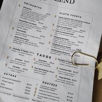 Carta at Mexican Vlend in A Coruna