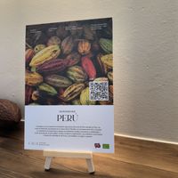 Description of cacao  at CAUA Cacao Roasters in Barcelona