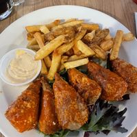Vegan wings  at Bill Peyto's Cafe in Lake Louise