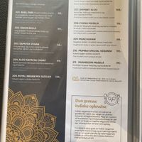 All Vegan options  at Royal Indian Restaurant in Aarhus
