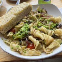 Aglio e olio with veggies  at Pasta Garage in Lexington