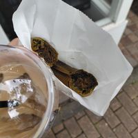 Vegan Matcha doughnut at Stand Point in Fukuoka
